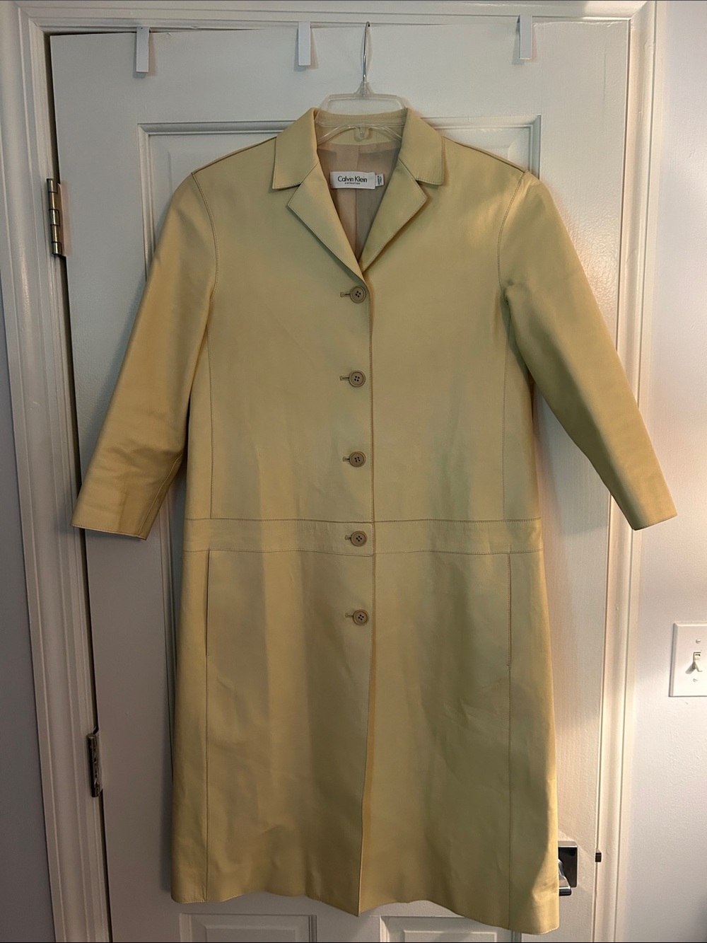 Calvin Klein Collection Buttercup yellow Calfskin trench